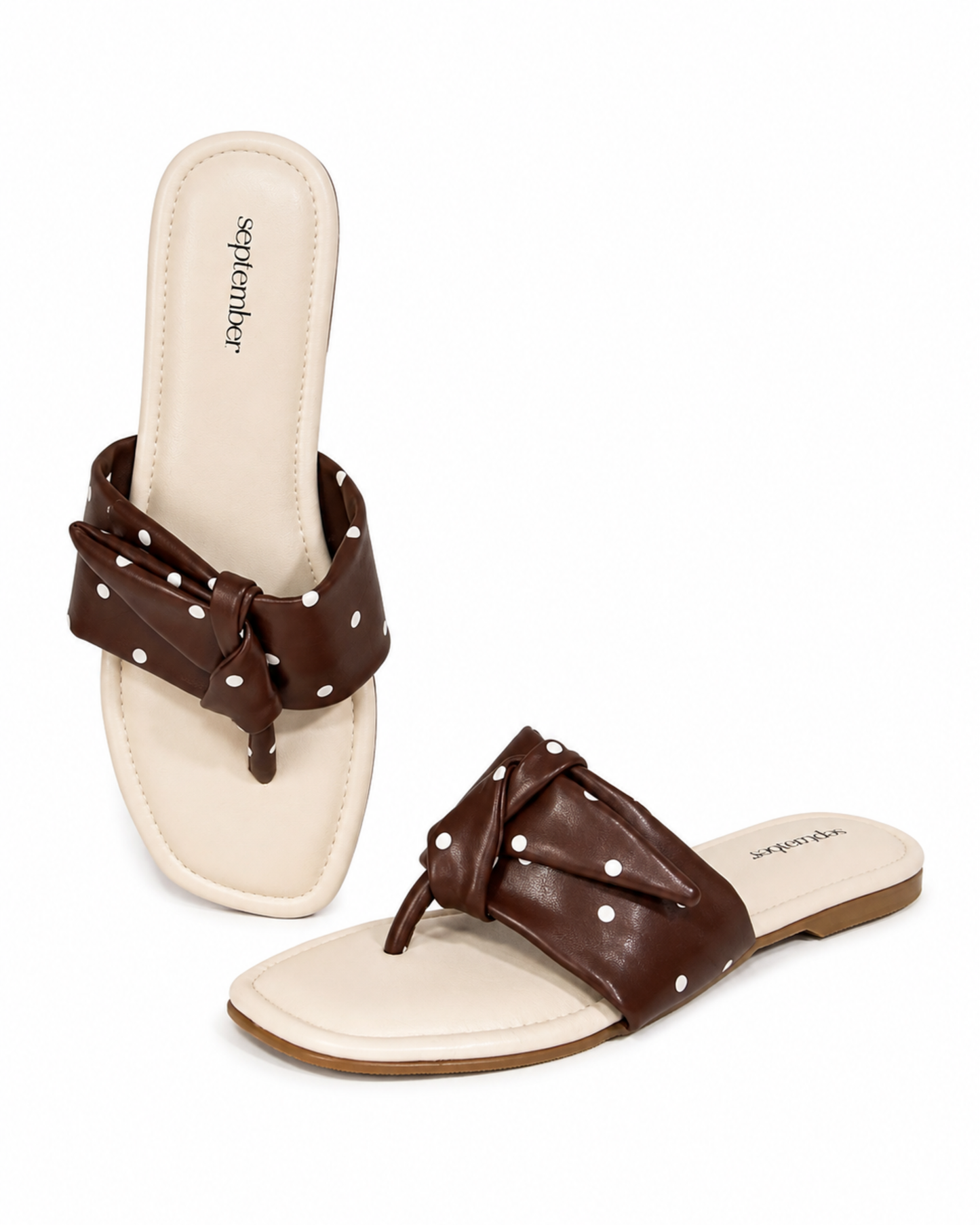 Polka Chic-Brown and Cream