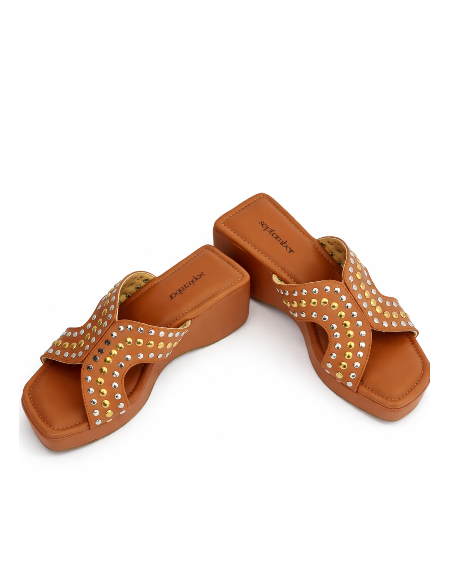 The Studded Mule- Tan