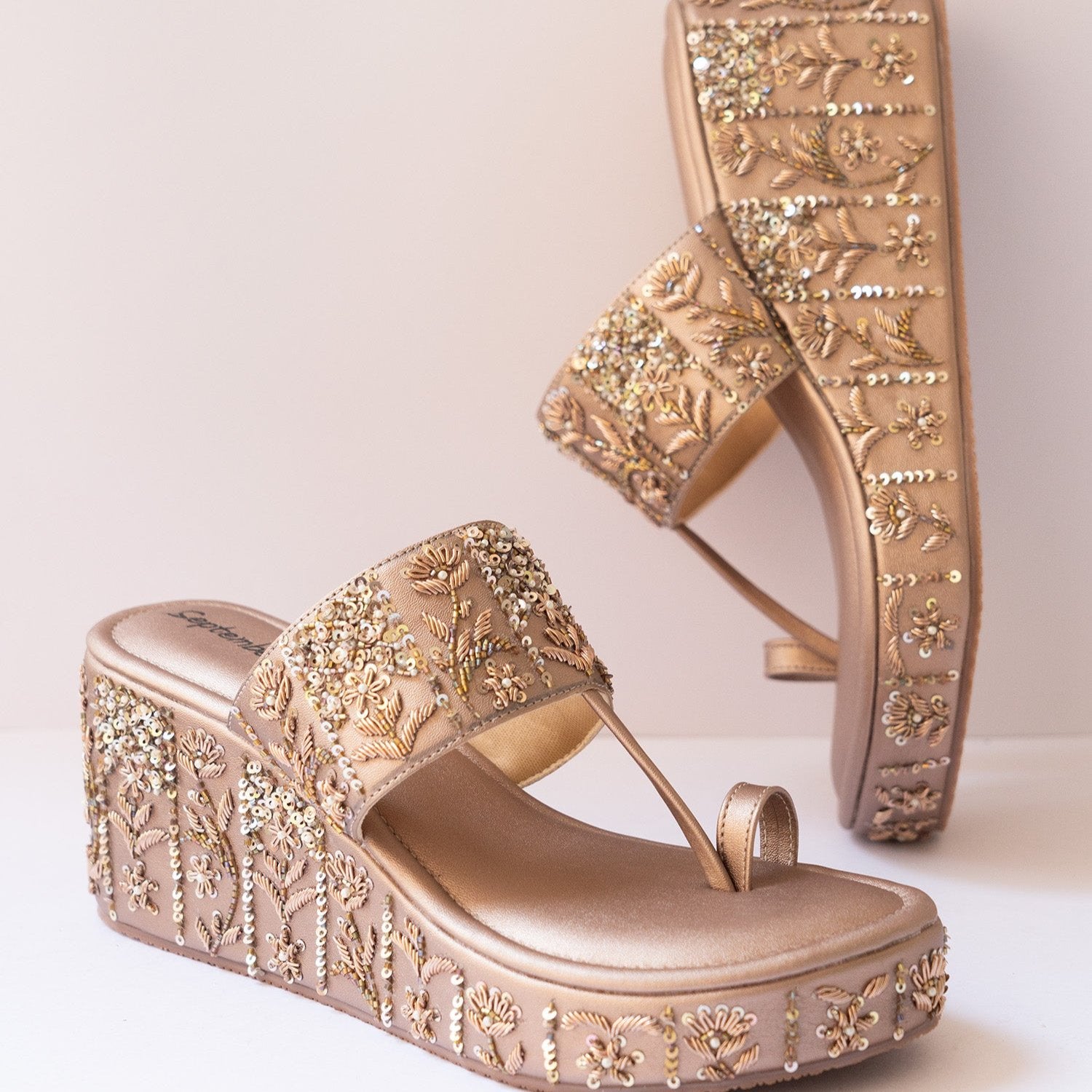 Wedding Shoes Rose Gold Peep Toe Shoes Rose Gold My Aisle