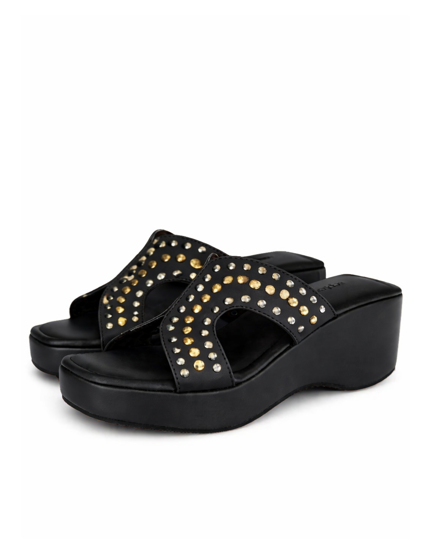 The studded mule-Black