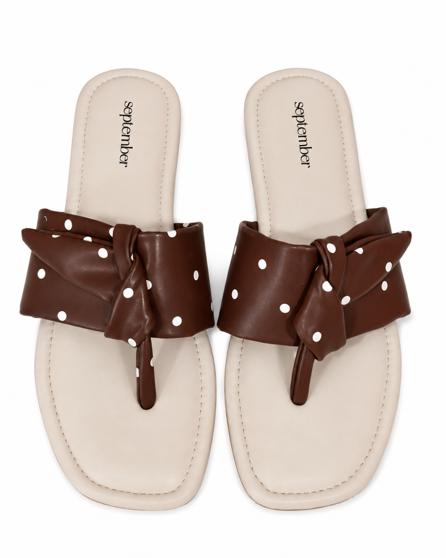 Polka Chic-Brown and Cream