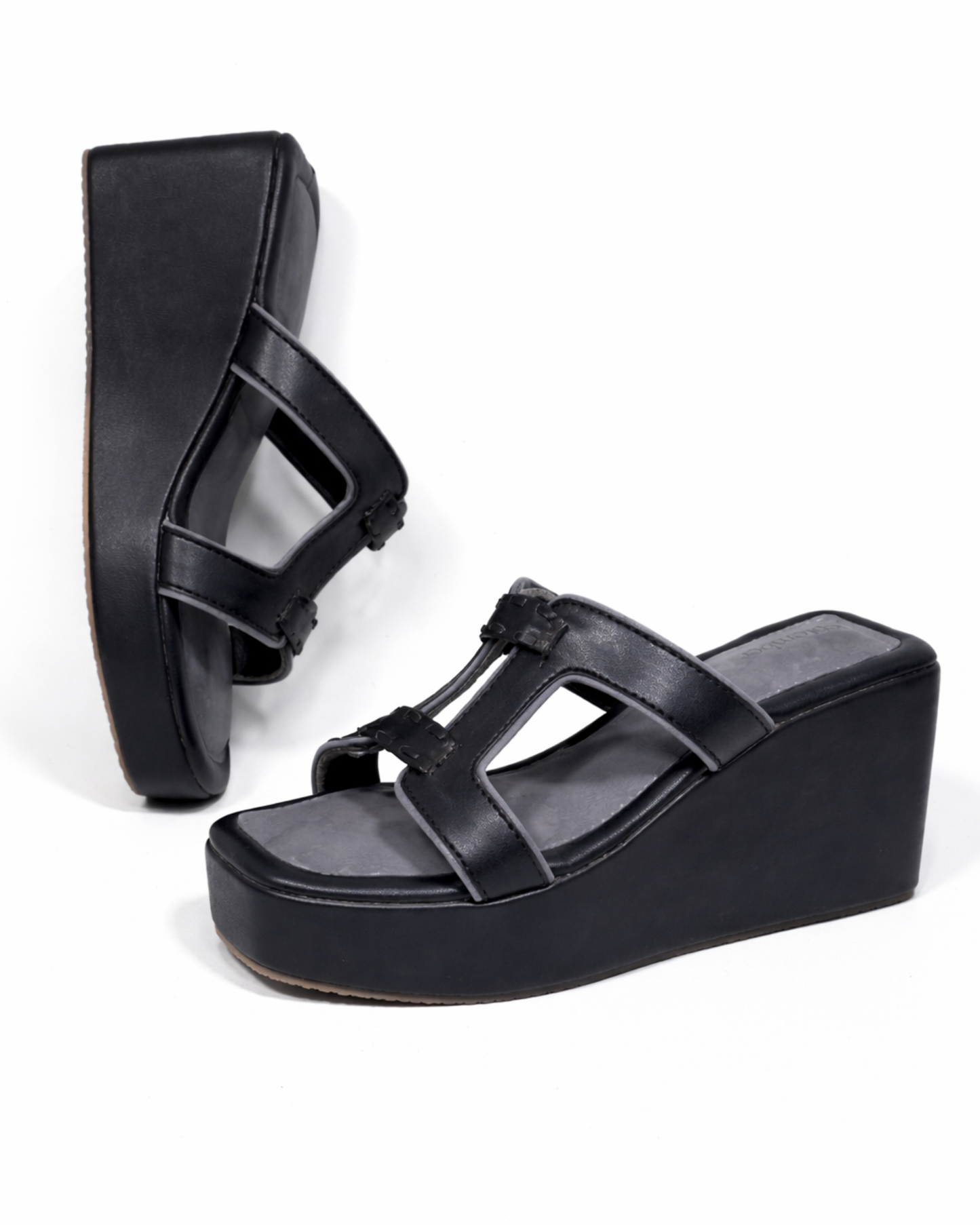 Noir Weave-Black Heels