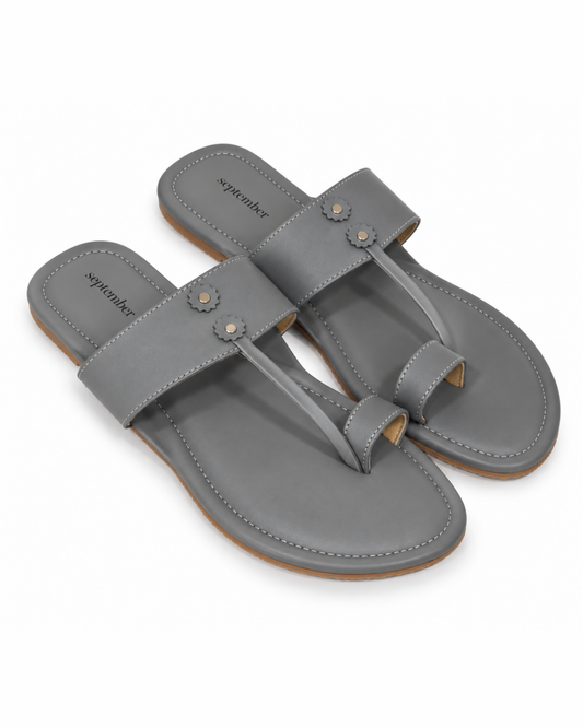 Classic Grey Kolhapuri