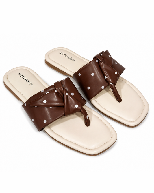Polka Chic-Brown and Cream