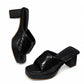 Sequin Heels-Black