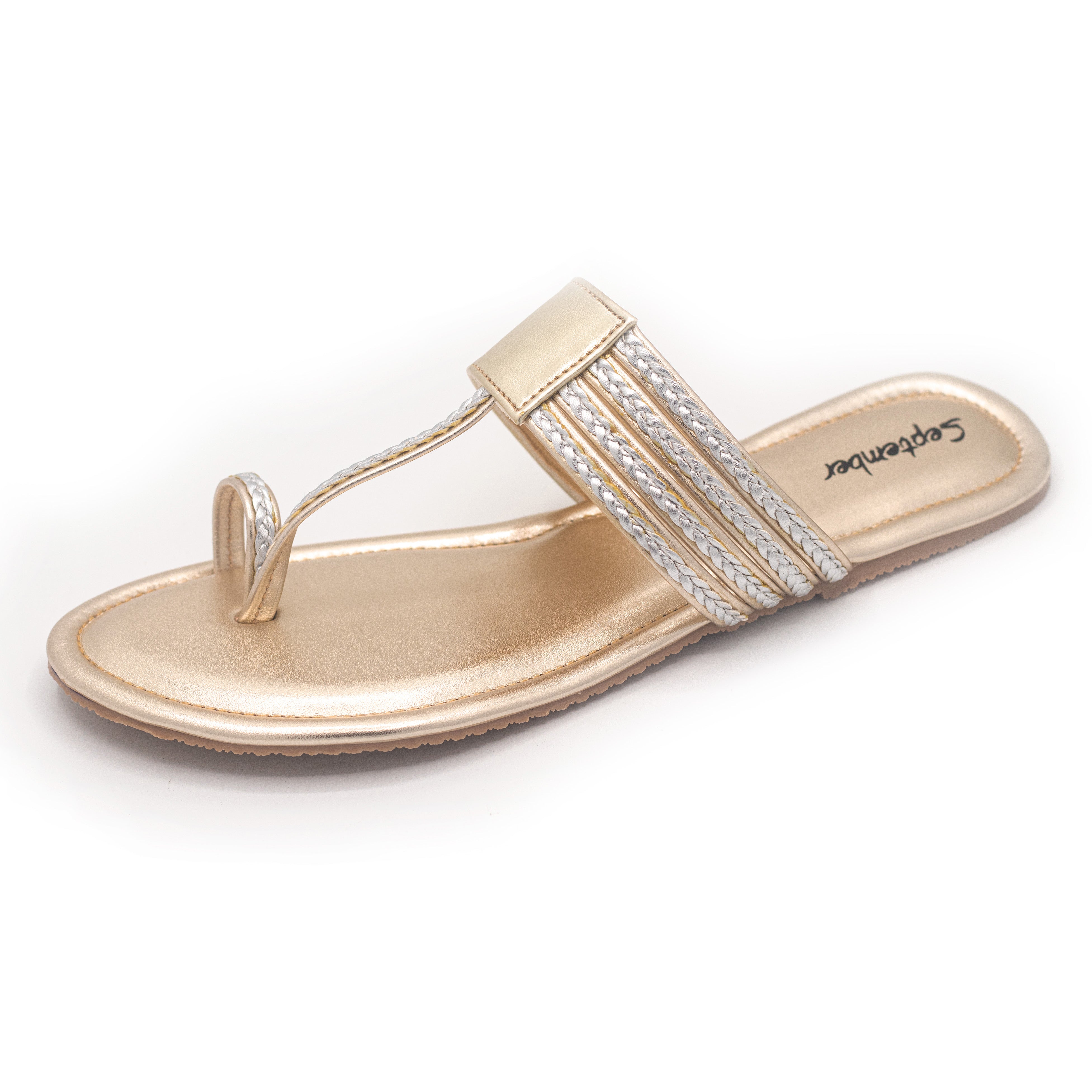 Golden Glitter Bridal Sandals Open Toe Wedge Heels Ankle Strap Sandals |FSJshoes